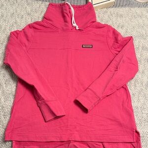 Vineyard Vines Bright Pink High-Collar Sweatshirt- SIZE SMALL!